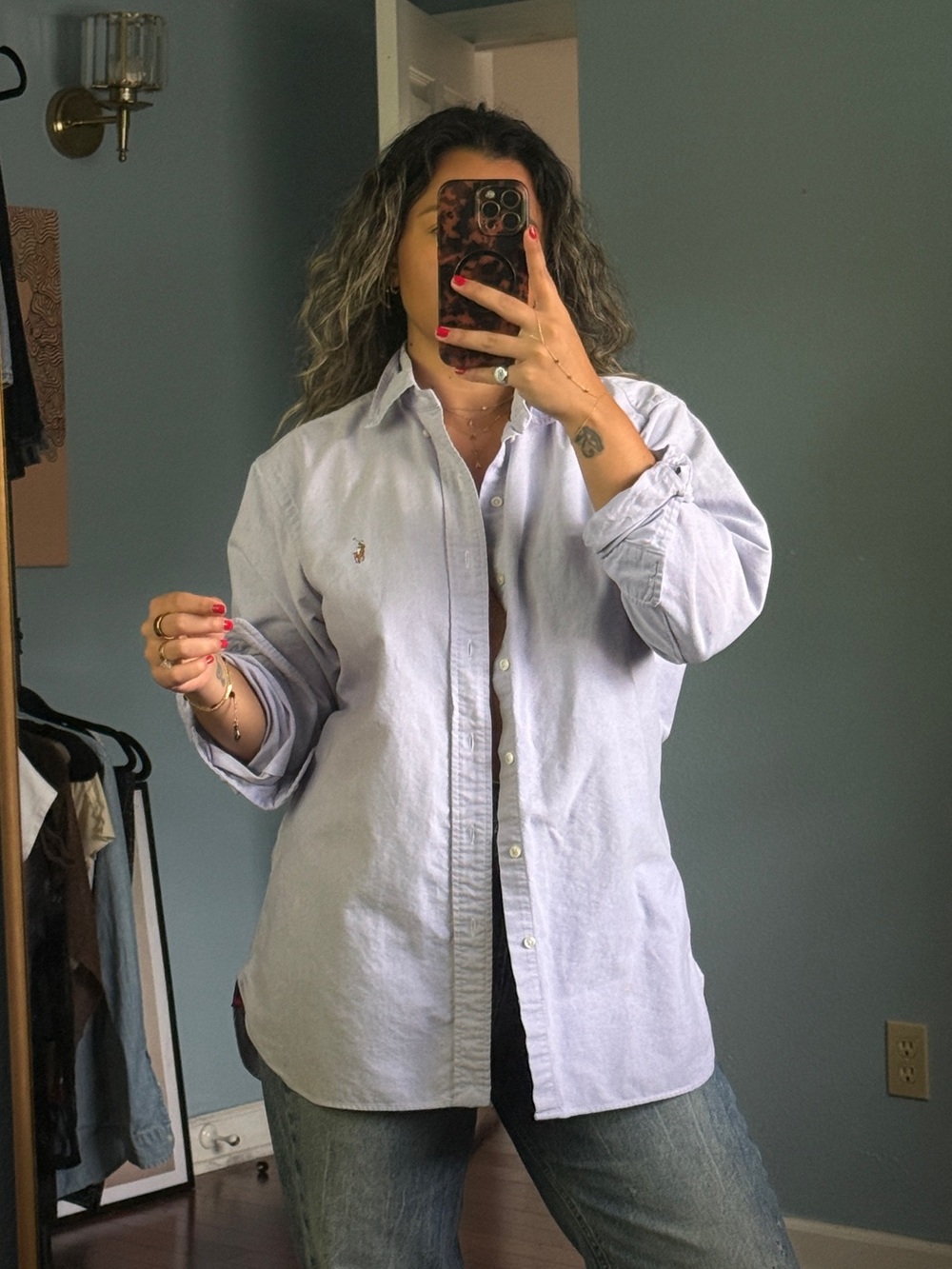 vintage lavender ralph lauren button down